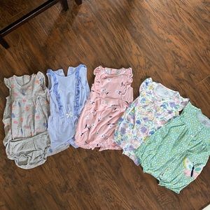 Bundle lot of baby rompers and dress size 24m